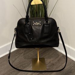 EUC Kate Spade New York Bay Street Small Rachelle Purse, Black Leather 