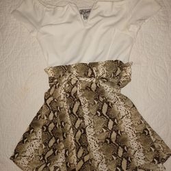 Snakeskin Printed Romper Xs