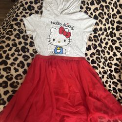 Girls yellow kitty dress