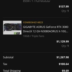 Gigabyte RTX 3080 AORUS