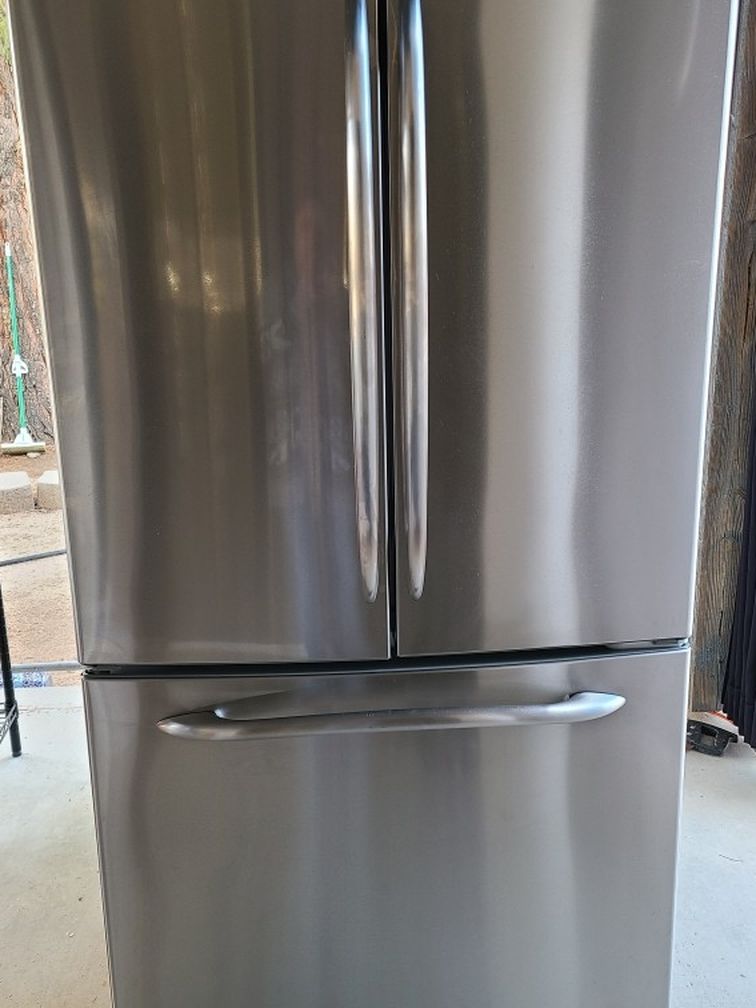 GE Stainless Steel 3 Door Refrigerator (Fridge)