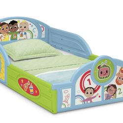 CoComelon Sleep and Play Toddler Bed with Built-In Guardrails - BRAND NEW
