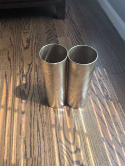 Gold colored vases