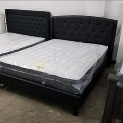 Queen Bed Frame With Mattress 