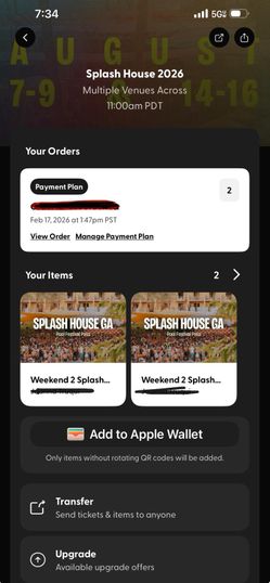 Splash House tickets