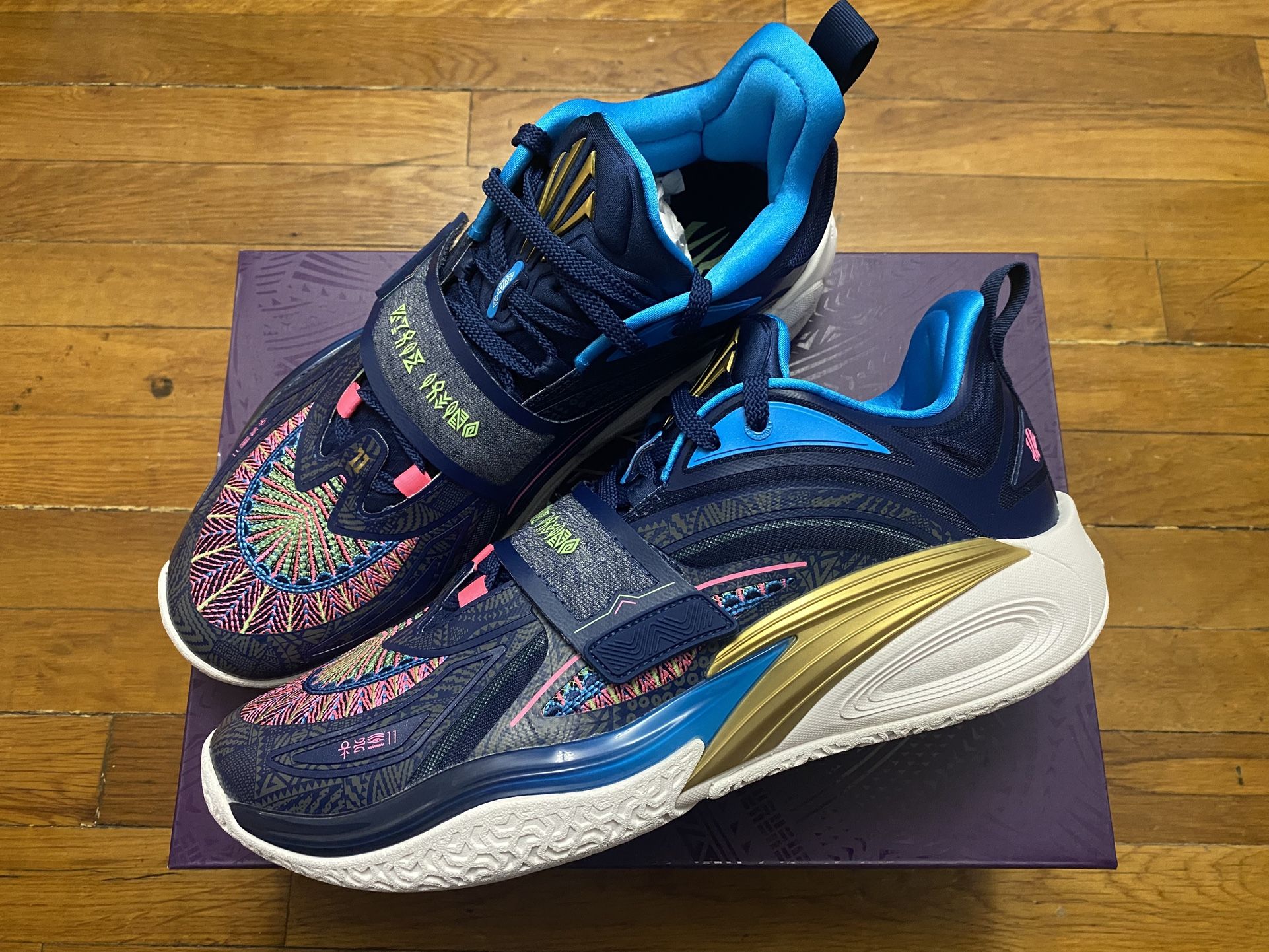 Size 10, 11, 12, 13 Anta Kai Navy Blue Kyrie Irving