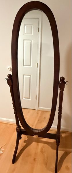 Full-Length Oval Cheval Floor Mirror
