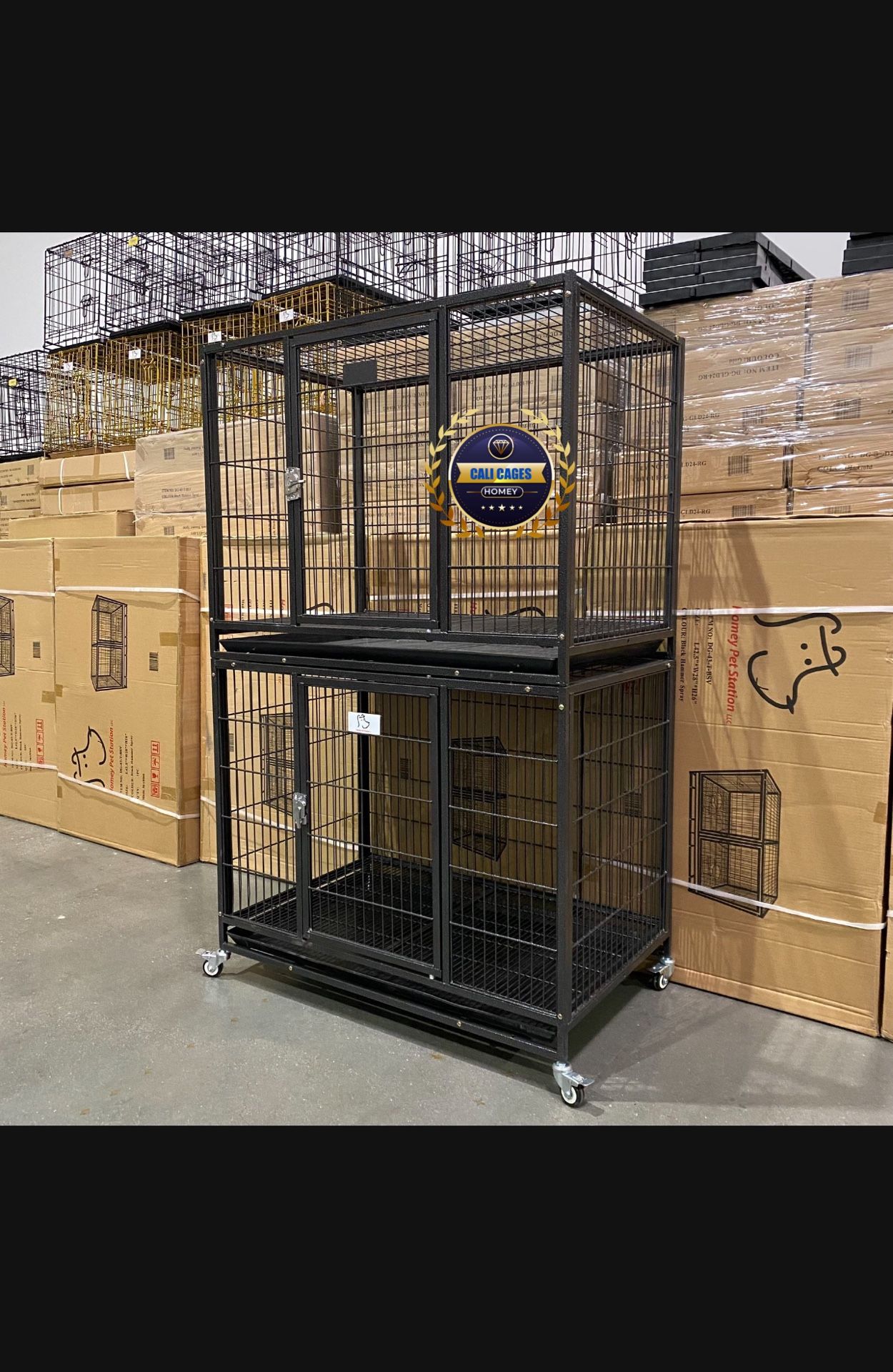 Double Stacked Dog Pet Cage Kennel Size 37” Medium New In Box 📦