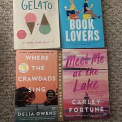 Book Bundle 4 Books: Love and Gelato, Book Lovers, Where the Crawdads Sing, and Meet me at the Lake