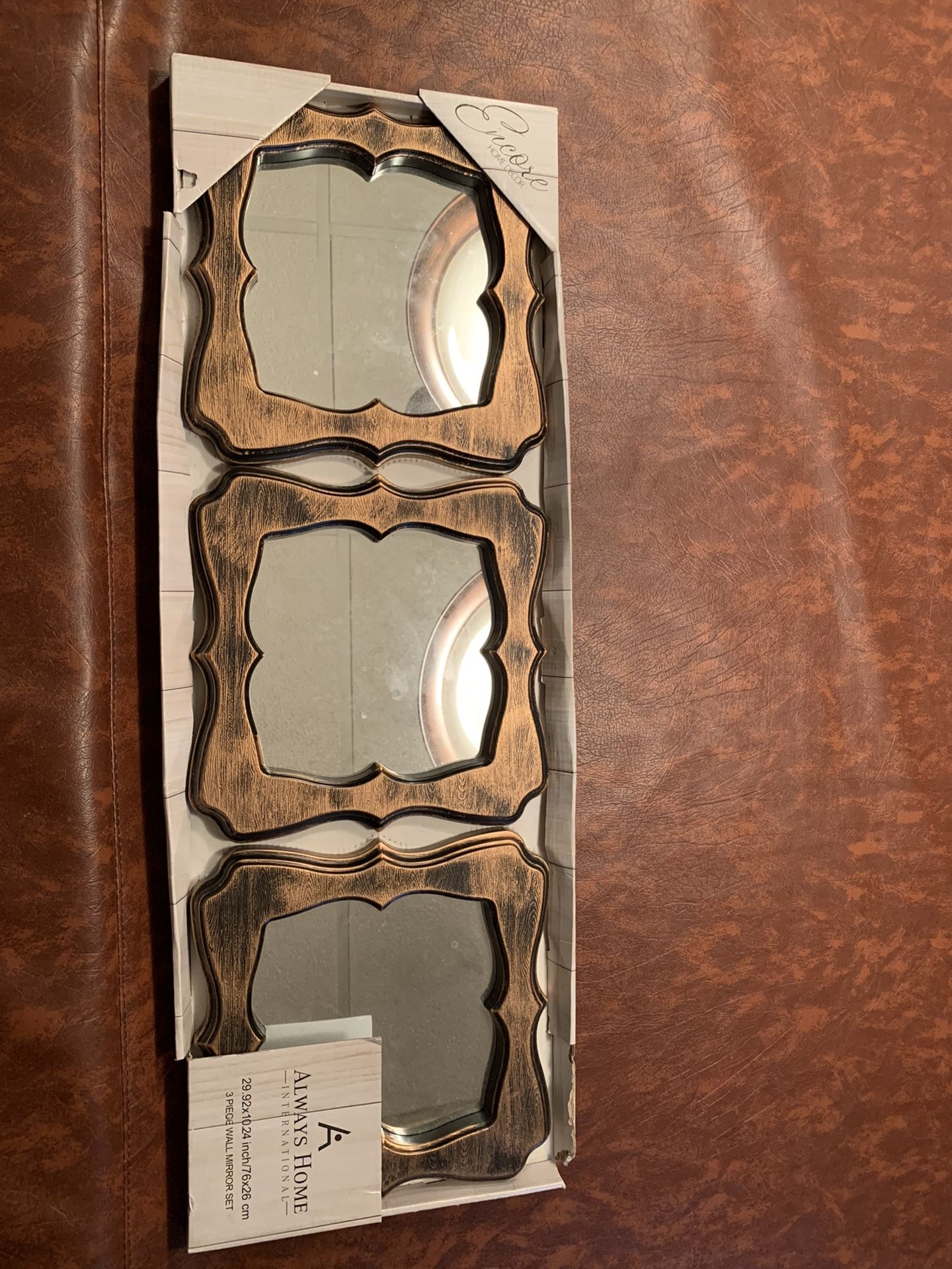 Set of 3 wall mirrors brand new