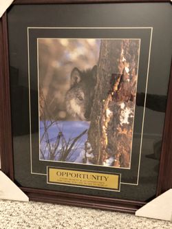 Inspirational Wolf Framed Picture