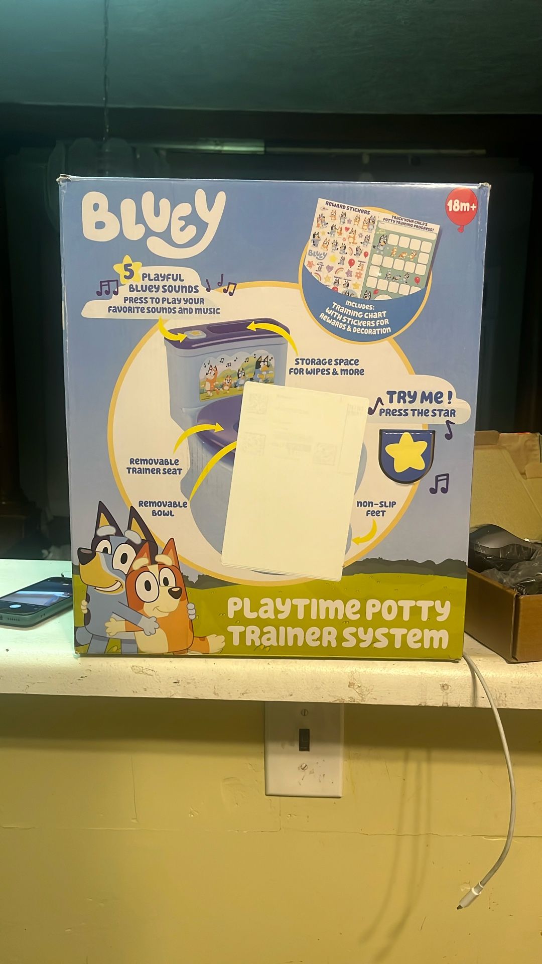 Bluey Playtime Floor Potty Trainer w/Sound