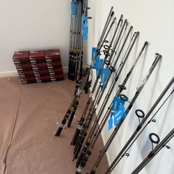 Brand new 7’ Shimano fishing rod and reel combinations