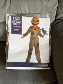 Scarecrow pumpkin costume.