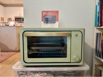 Beautiful by Drew Barrymore Air Fryer Toaster Oven – Sage Green – Works Great