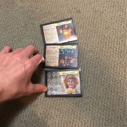 3 Holographic rare Harry Potter Cards