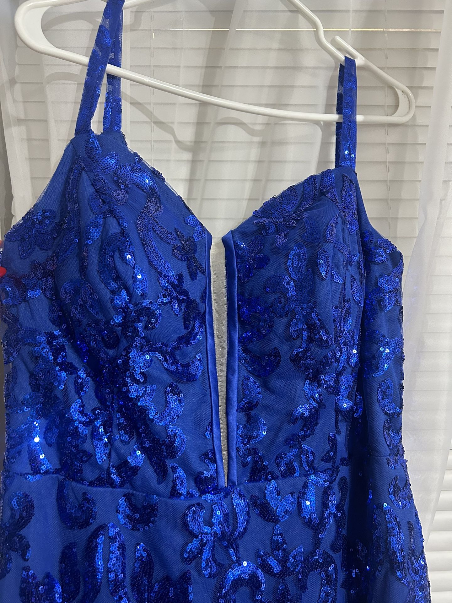 Elegant Blue Sequence Dress