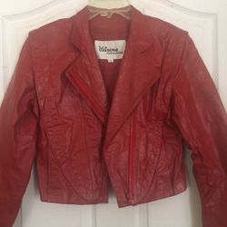 Suede & leather red jacket