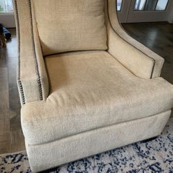 Tan Colored Chenille Armchair/Side ChairAccent Chair 