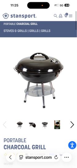 NEW Stansport Portable Charcoal Grill