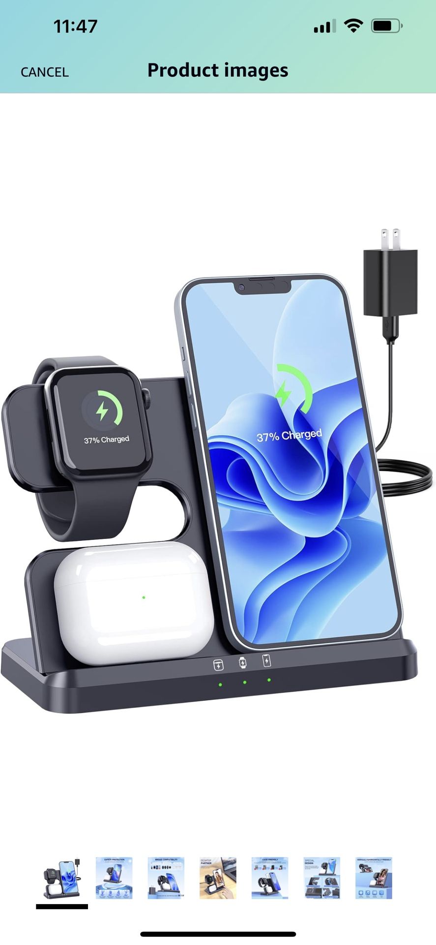 3 IN1 Wireless Charging Station Apple,20W Fast Wireless Charger Stand, iPhone Wireless Charger Station Dock for iPhone14-11/Pro/Max/Mini/X/XR/8/Plus,A