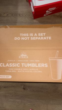 Insulated plastic tumblers pastel colors