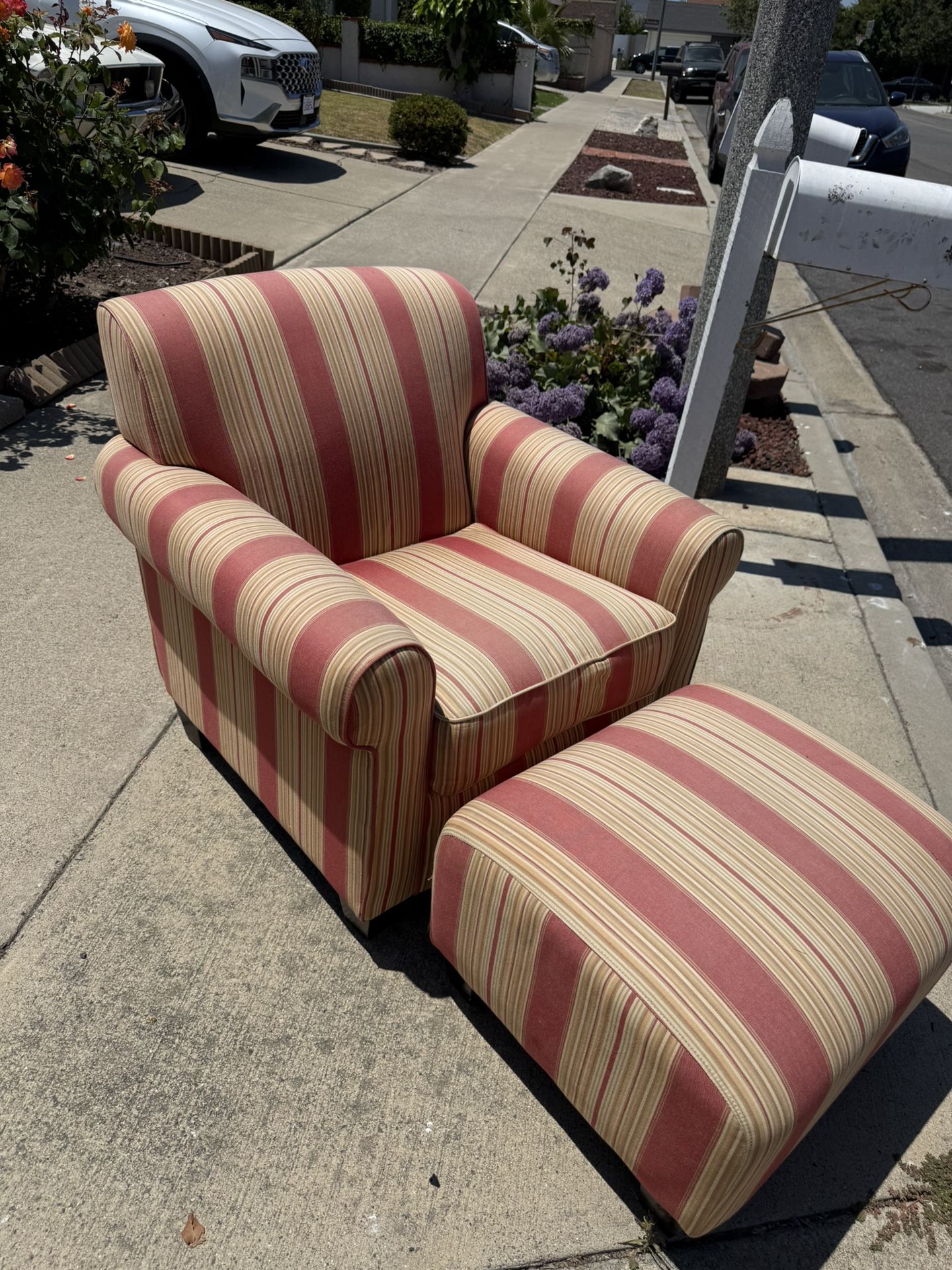 Sofa Chair & Ottoman Set
