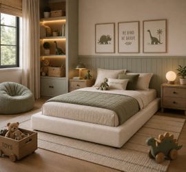 Twin bed base Platform Bed Frame
Velvet Curved Arched Base, Cushioned Foam, No Box Spring Needed, Easy Assembly