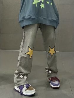 Men’s Star Denim Jeans Size 34x34 Loose-Fit