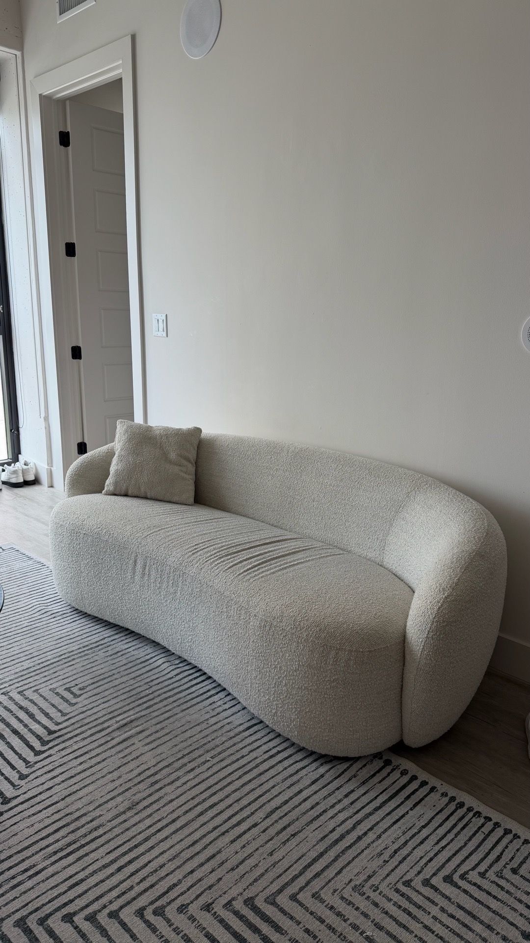 Ivory Boucle Sofa