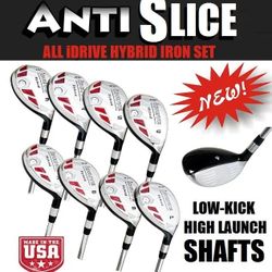 iDrive ALL Hybrid 3,4,5,6,7,8,9,PW Irons Graphite Regular Jumbo Grip + Head Covers