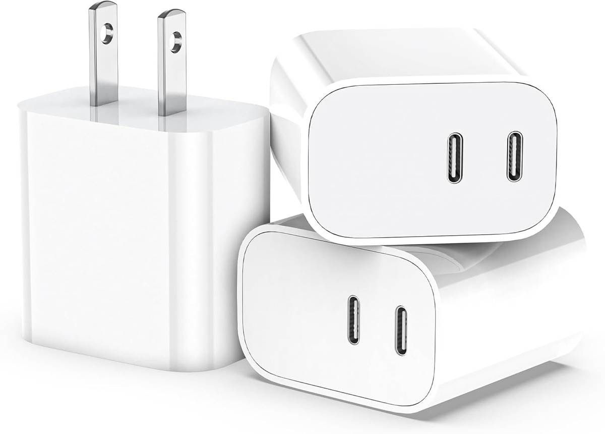 new USB C Charger Block,3-Pack Dual Port USB C Fast Charging Block,Type C Wall Charger Plug for iPhone 16/15/14/13/12/11/ Pro Max/Plus/Xs Max/XR/X,iPa