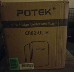 Potek Mini Fridge Cooler and Warmer 6 Liter 6 Can AC DC