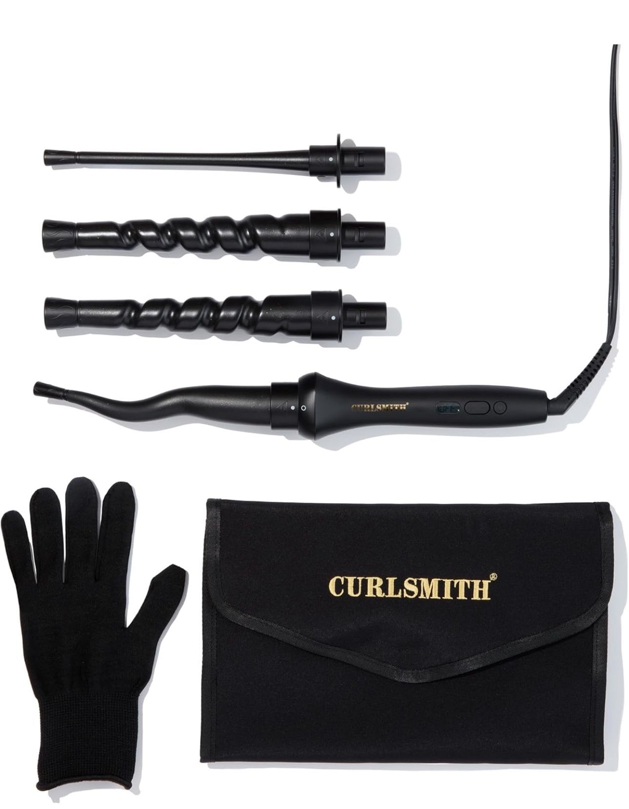 NEW IN BOX - Curlsmith Defrizzion Curl Reviving Wand - Revives & Defines Curls, Dry Styling with Minimal Heat & 4 Different Attachments - For All Curl