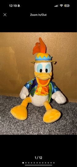Disney Parks Animal Kingdom Donald Duck Plush Toy Plushie Rare Used Pre Owned DD