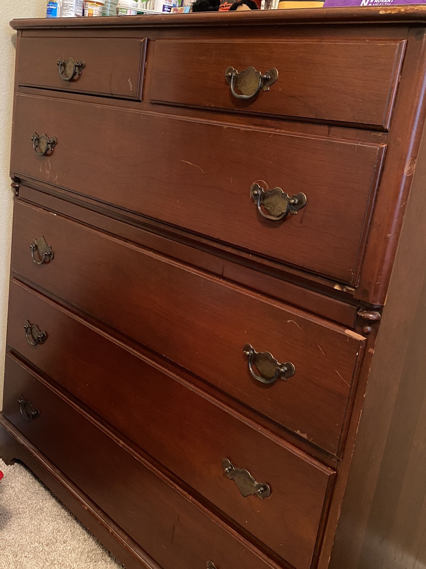 Cherry Wood 50’s vintage solid bedroom furniture