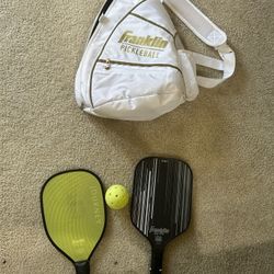 Pickleball Paddles, Bag And Balls
