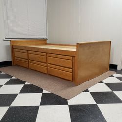 Twin size captain's bed frame - can DELIVER almost anywhere for $20 extra - please see all photos and read everything 🙂