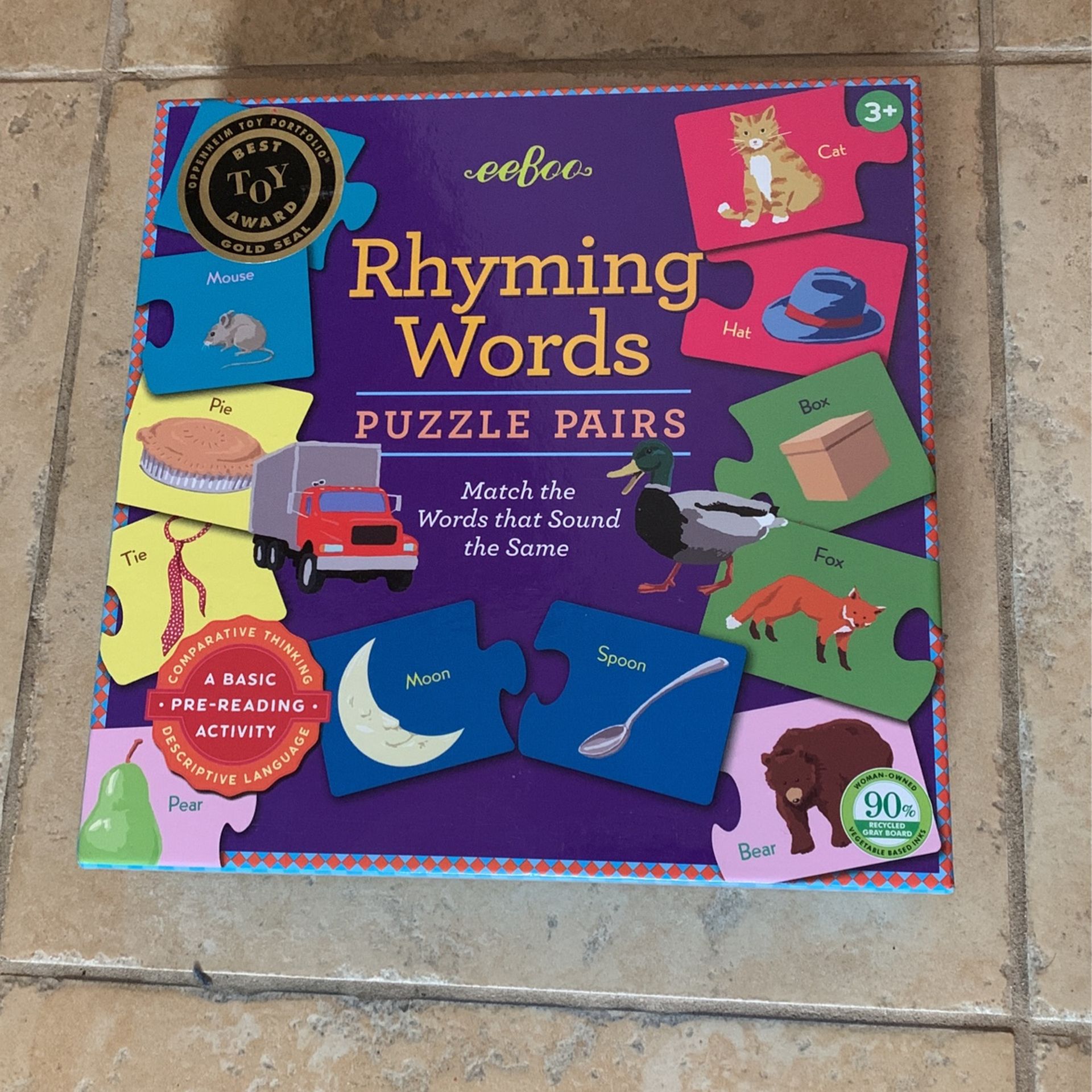 Rhyming Words Puzzle Pairs