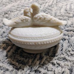 Vintage Westmoreland Milk Glass Covered Candy Dish