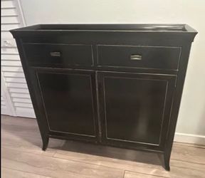 2-Door, 2-Drawer Martin Console by Ballard Designs - Black Distressed