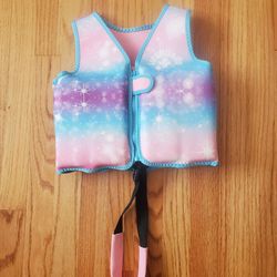 Girls swimming aid vest