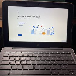 Used/ Like new chromebook it just has a crack in the plastic
