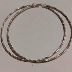 XL Sterling Silver Hoop earrings 