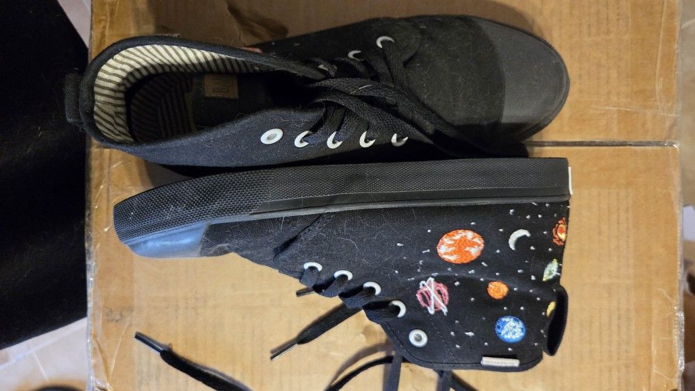 Space Themed High Top Shoes
