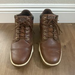 Timberland Leather Tenmile Mens 10 Chukka Ankle Boots Maple Brown A17P3