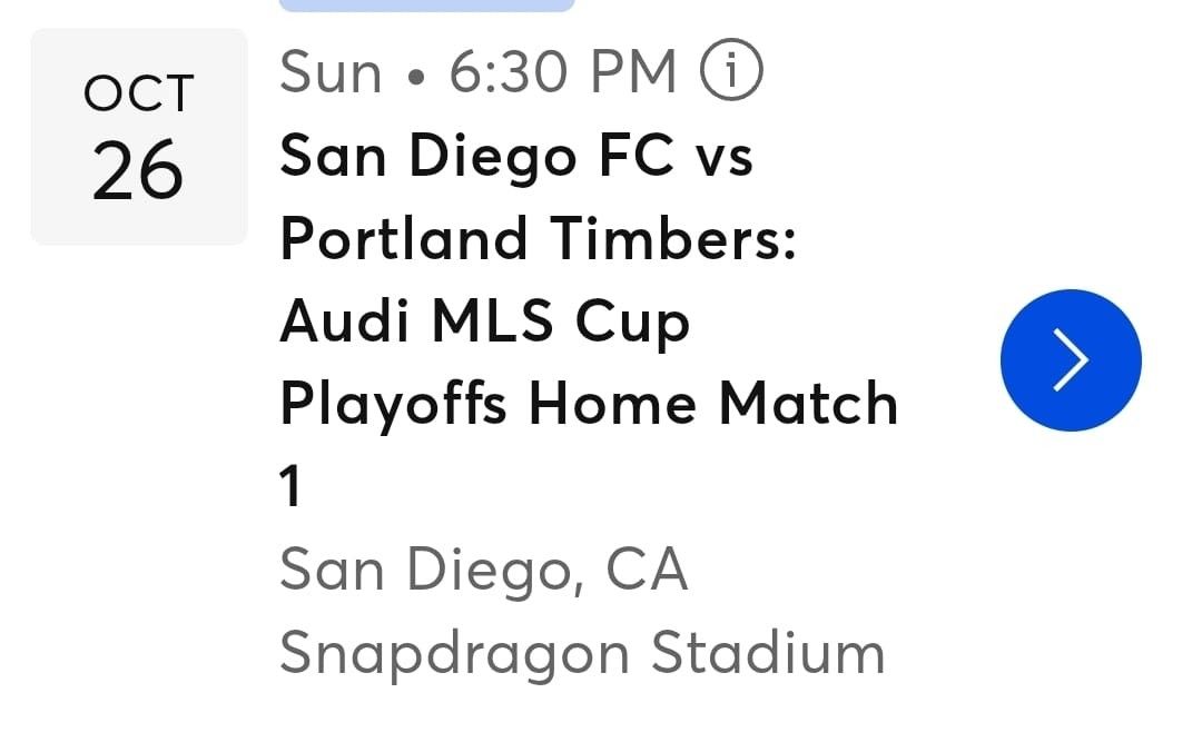 SAN DIEGO FC vs. PORTLAND TIMBERS