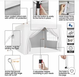 8x8 pop up canopy with side walls