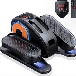 Under Desk Elliptical Machine, Mini Electric Desk Cycle with Remote Control, 5 Gears Adjustable Pedal Resistance and Durable Non-Slip Panel