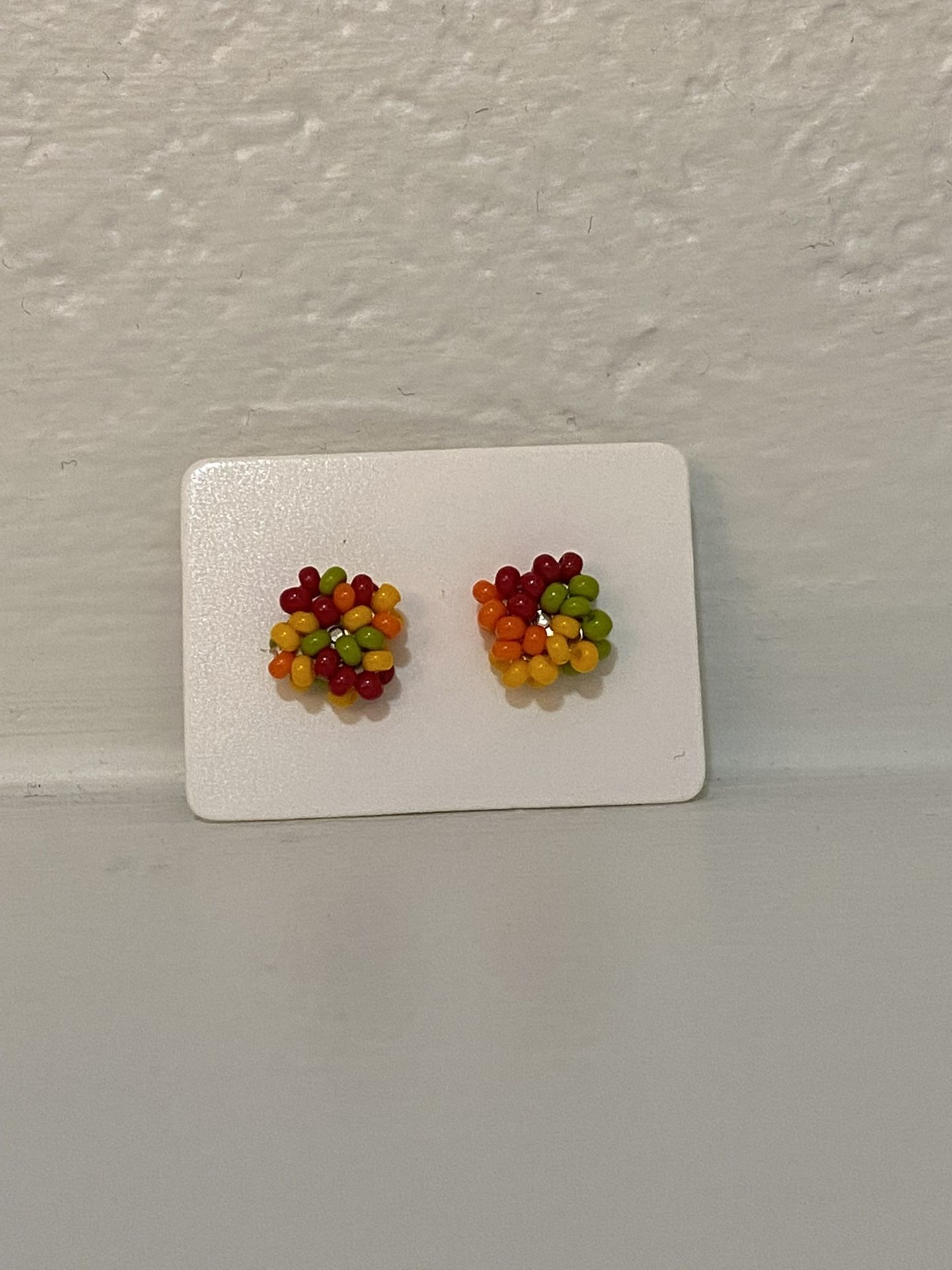 Huichol Beaded Stud Earrings